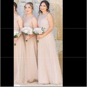 Nude Revelry Belle Tulle Bridesmaid Dress Cappuccino